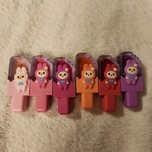 Cute 6 Piece labubu Ice Cream Lip Gloss